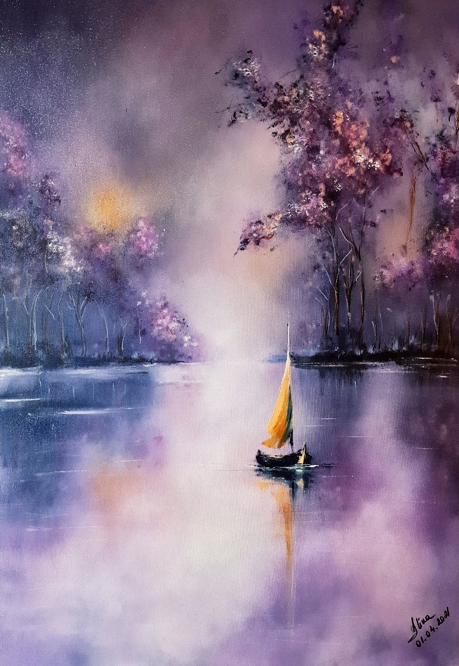 ArteDiAlina.com painting: Nothing like the moon